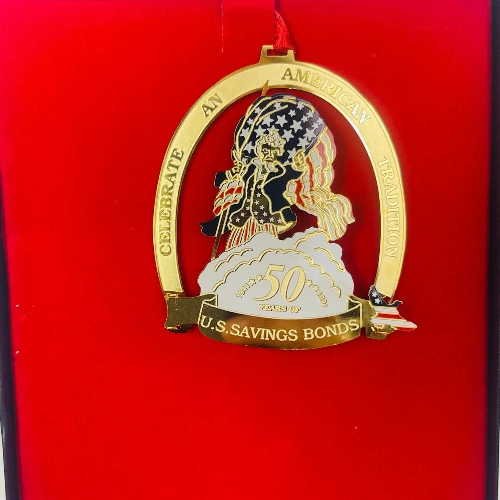 Treasury Historical Association US Savings Bonds 50th Anniversary Ornament Boxed